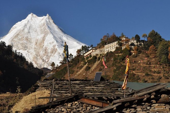 12 Days Manaslu Circuit Trek - Samdo to Dharmasala (Larkya Phedi): mani walls and the runway for Larkya La