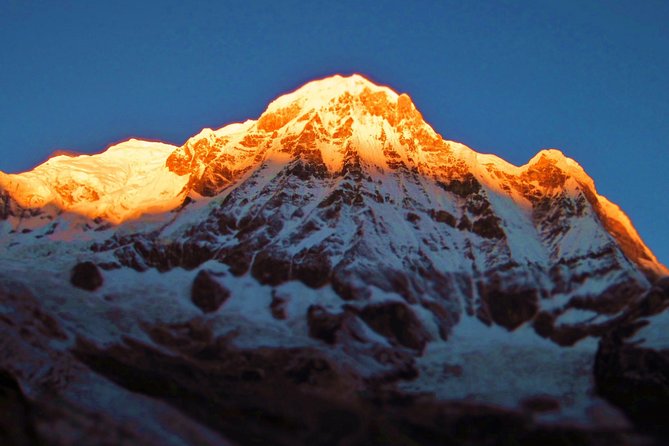 8 Days Annapurna Base Camp Budget Trek from Kathmandu - Annapurna Base Camp sunrise, then the big drop to Bamboo