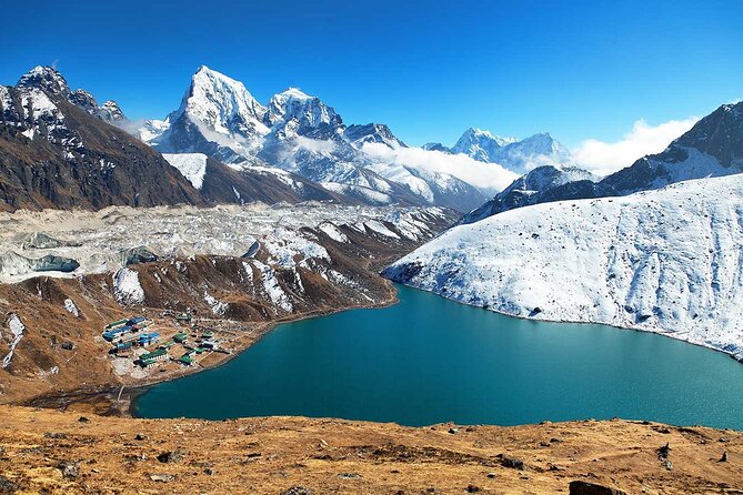 Everest Gokyo Lake Trek - Ngozumpa Glacier and the first lake: where the trek becomes distinctly Gokyo