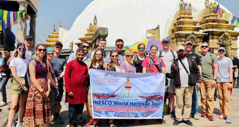 Kathmandu: Top 4 UNESCO Tour with Lunch - Private/Group - Hotel pickup + electric car comfort in Kathmandu traffic