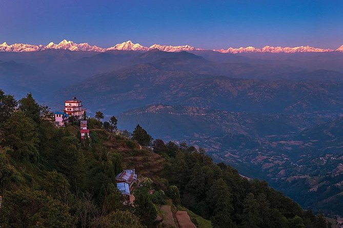 Mt Everest view from Nagarkot -hiking to Changu UNESCO site - The Mostly-Downhill Walk Through Village Life