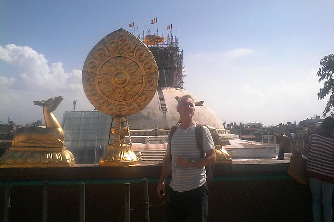 Private Kathmandu Valley Sightseeing Tour Including Lunch - Swayambhunath, the Monkey Temple: stairs to big valley views
